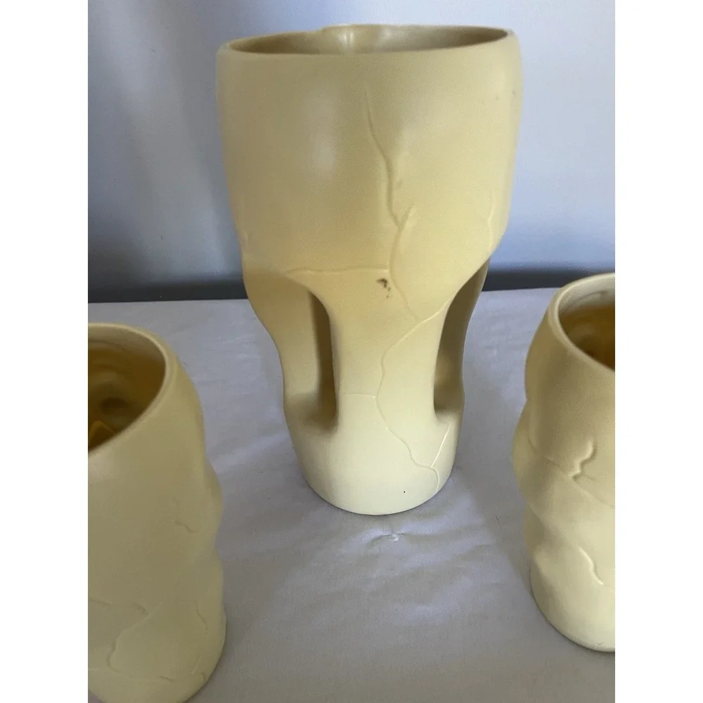 Vintage Halloween Pitcher And Cups Blow Mold Skeleton Skull Zombie